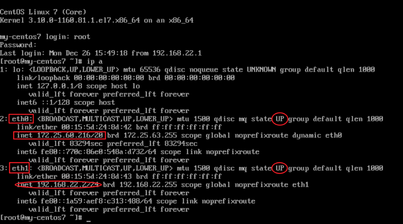 Hyper-V 中 CentOS7 的设置